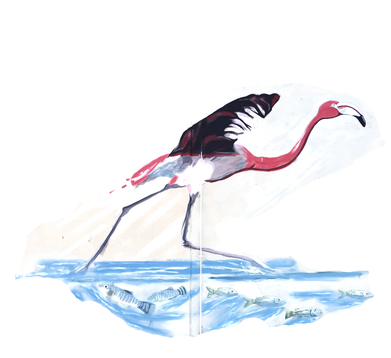 pintura-flamencoiniciandovuelo